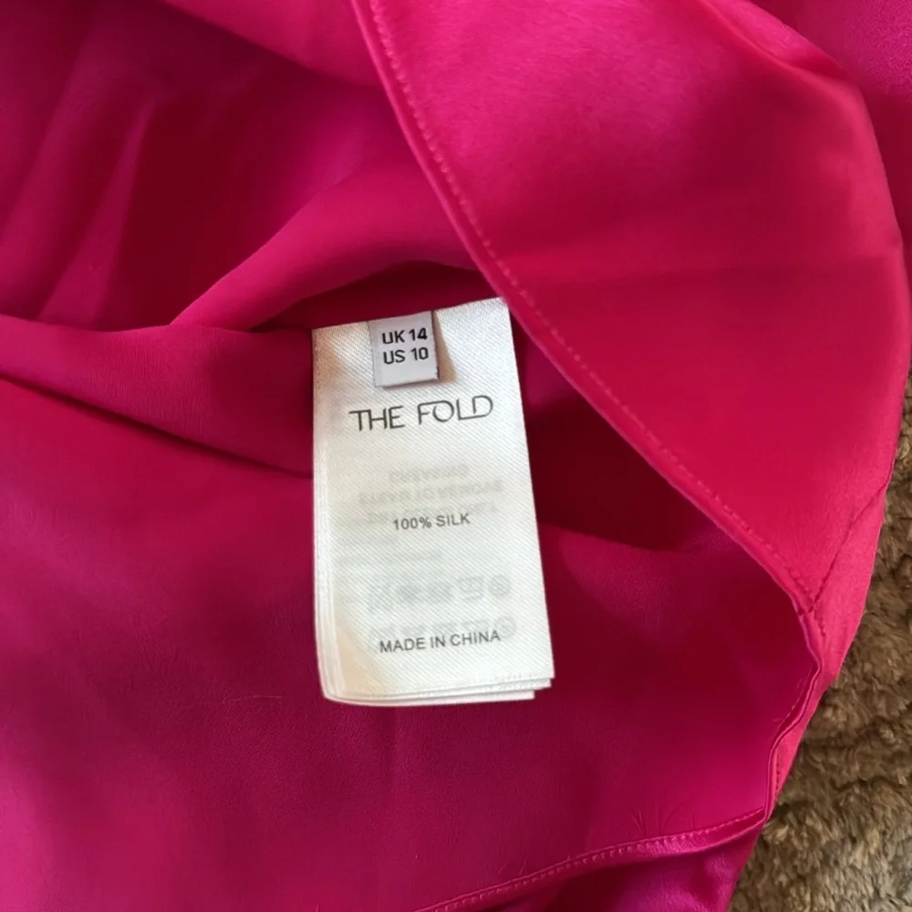 NWT The Fold Knightsbridge Silk Blouse, sz 10 - Picture 4 of 4